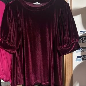 Purple velvet shirt. Large